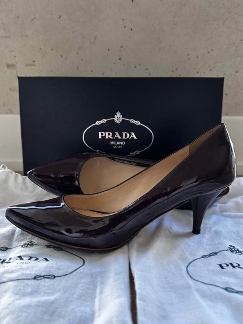 Vintage Prada Patent Leather Heels - Like-new Condition